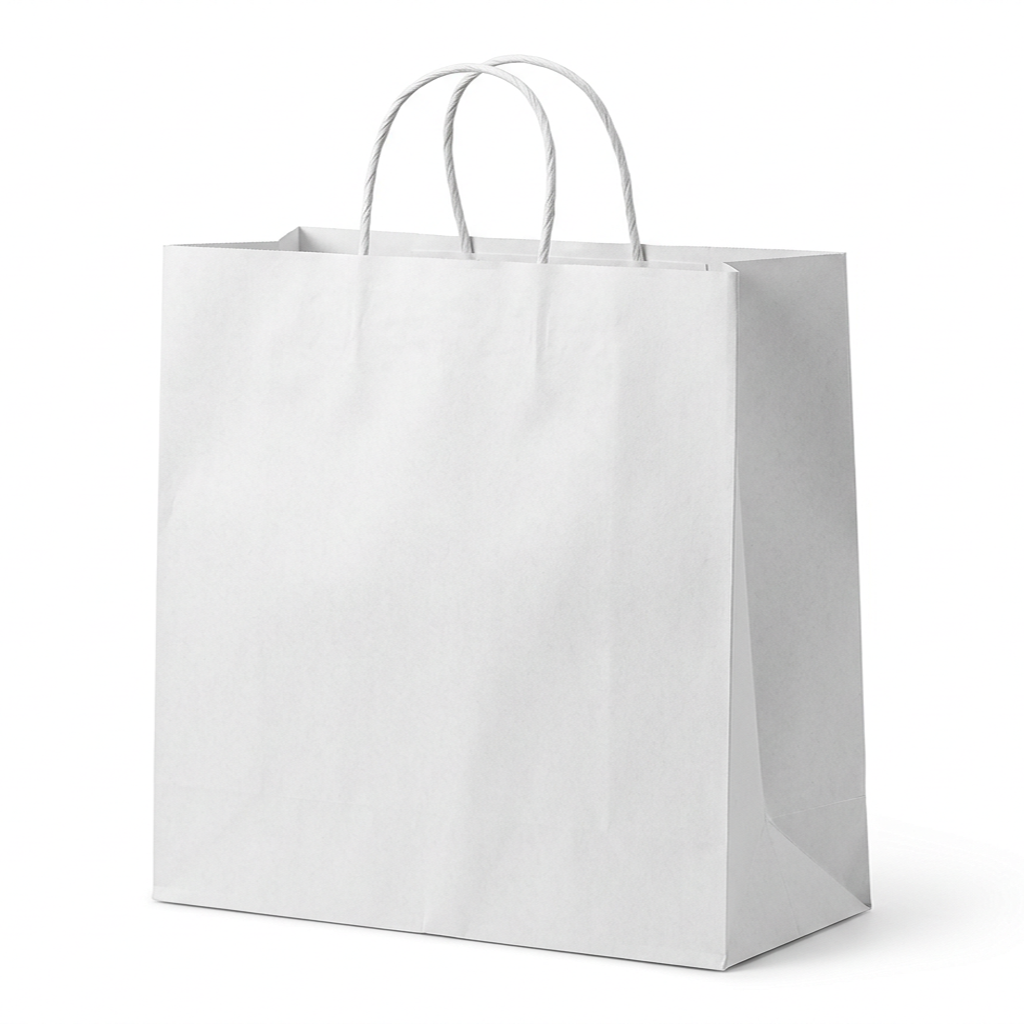 White Paper Shopping Bags (Non printed)