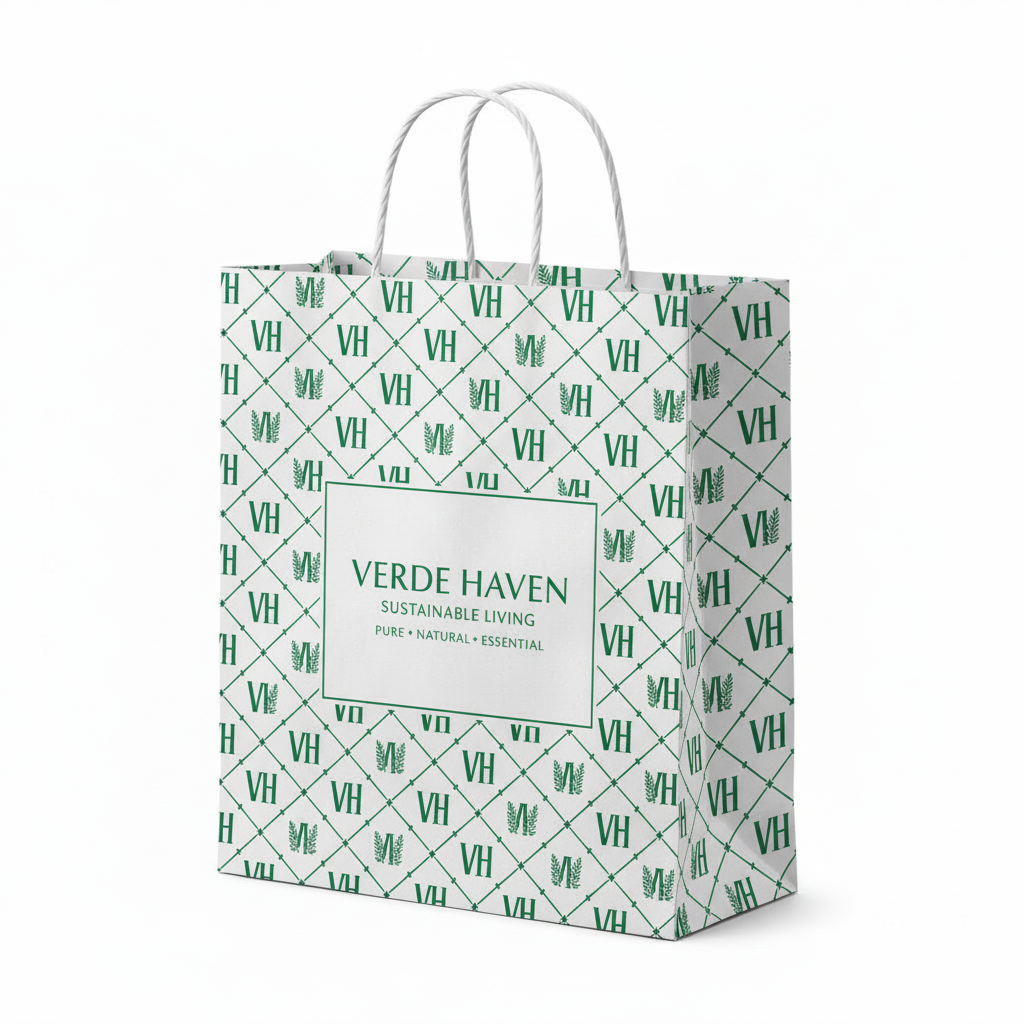 White Paper Shopping Bags (Printed)