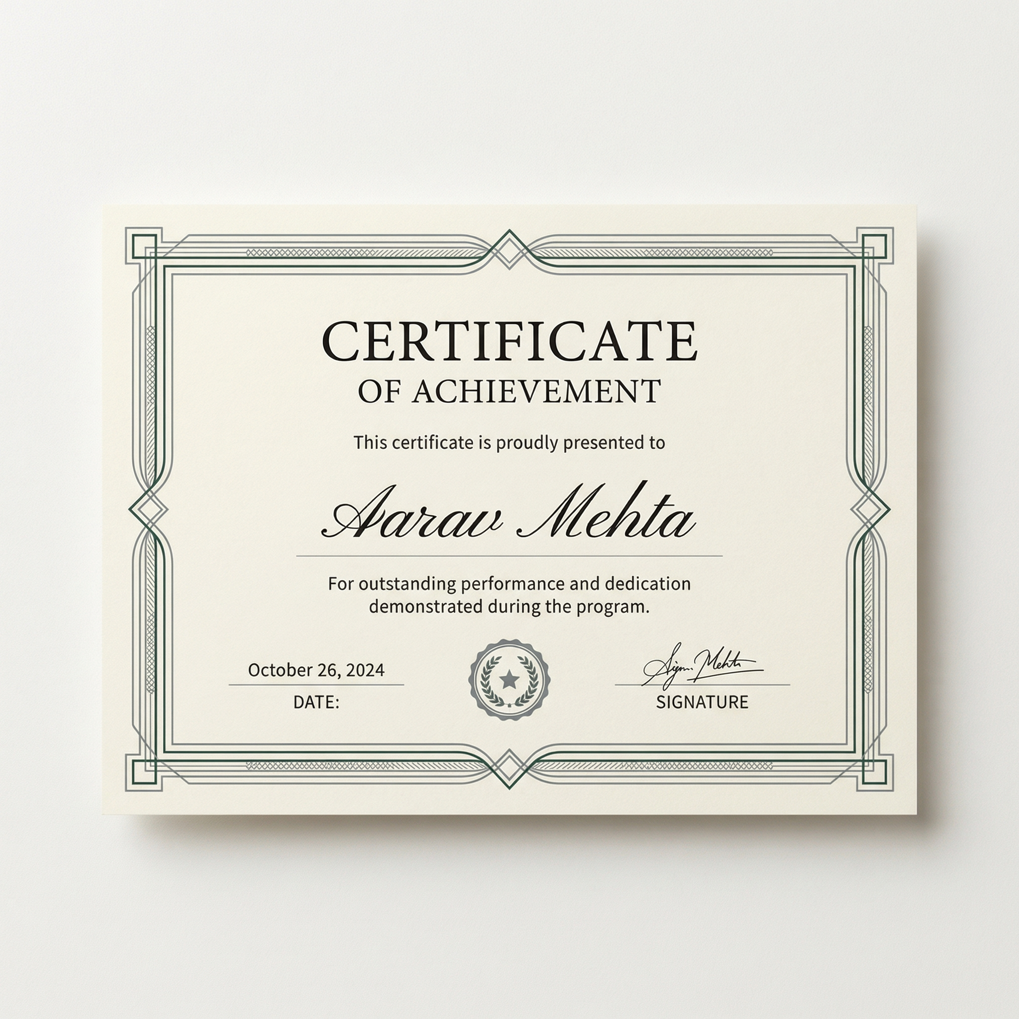 Certificates