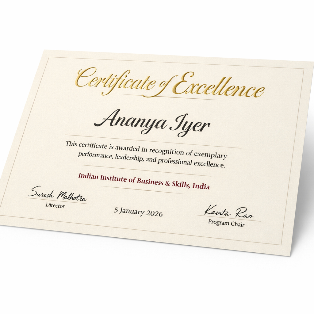 Scodix Effect Certificate