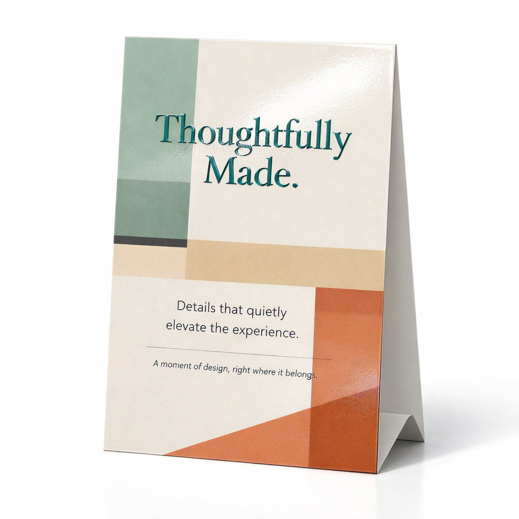Scodix Effect Tent Card Two Sides 2