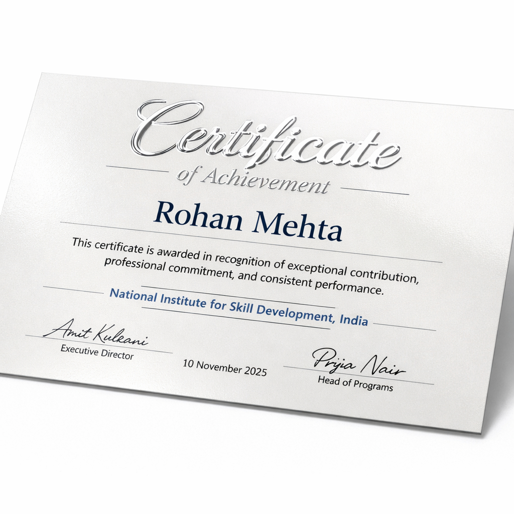 Scodix Effect Certificate 3