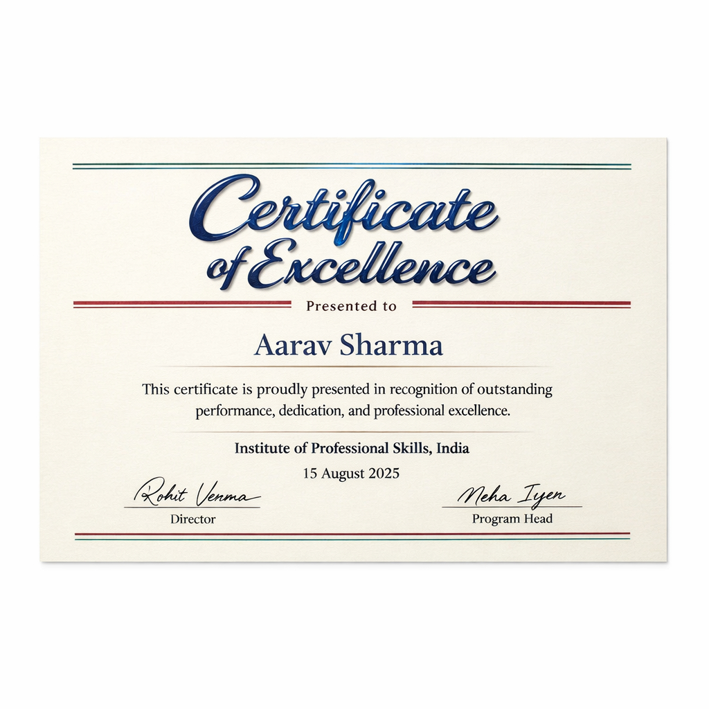 Scodix Effect Certificate 4